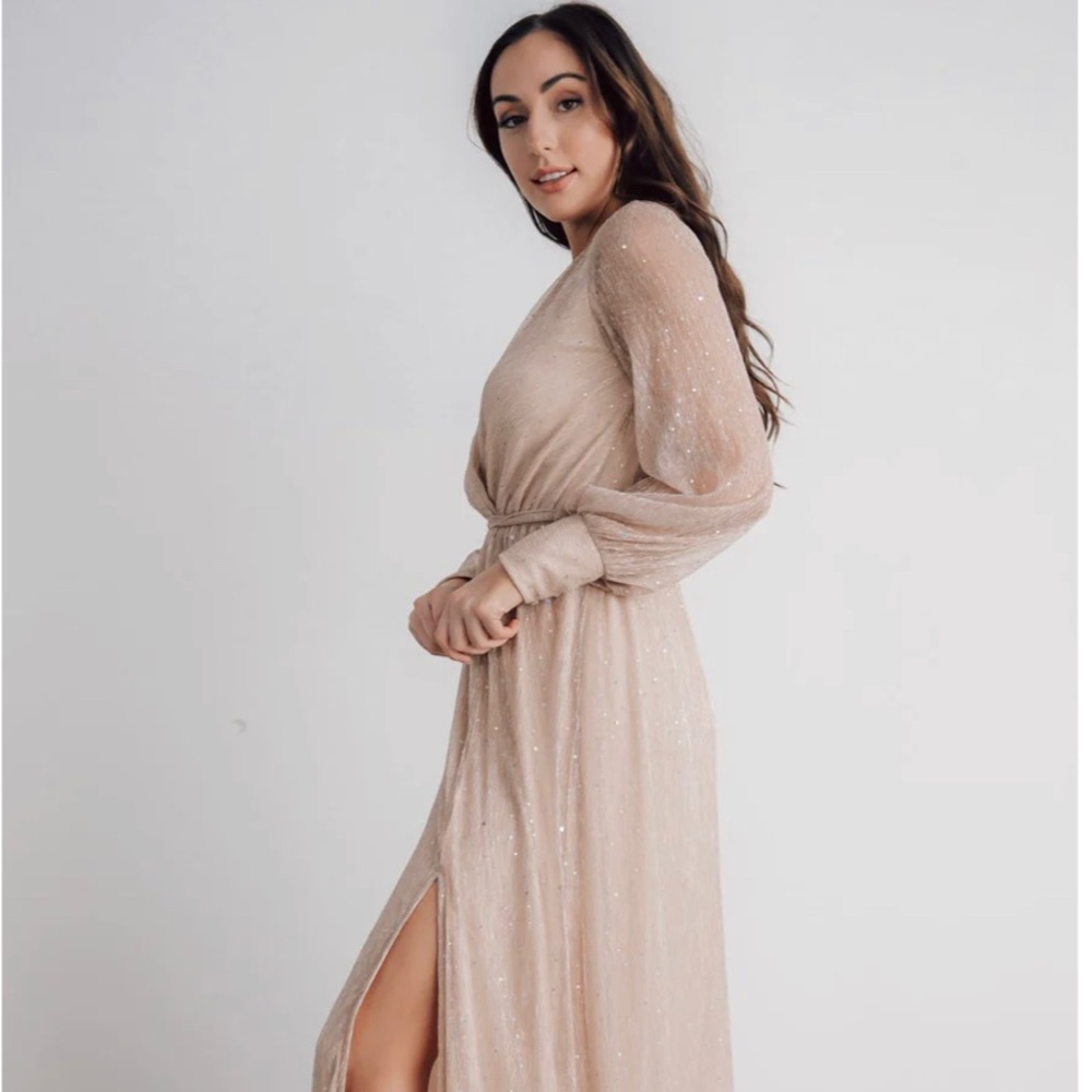 Baltic Born - Abigail Sparkle Gown - Champagne - Medium